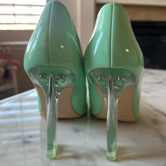 Nine West Trendz Pointed Toe Pump Heels Women's Neon Pistachio Color - Size 8.5 - Picture 7 of 15